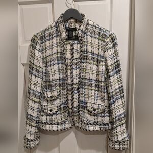 Grace Elements Size 8 Plaid Tweed Blazer